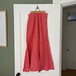 Anthropologie red/white skirt size 2